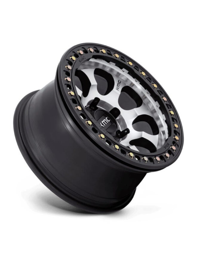 KMC (KMC) KM237(beadlock) RIOT 17X9 6X139.7 ET-12 CB108 MACH FACE/BLK INSIDE - Image 3